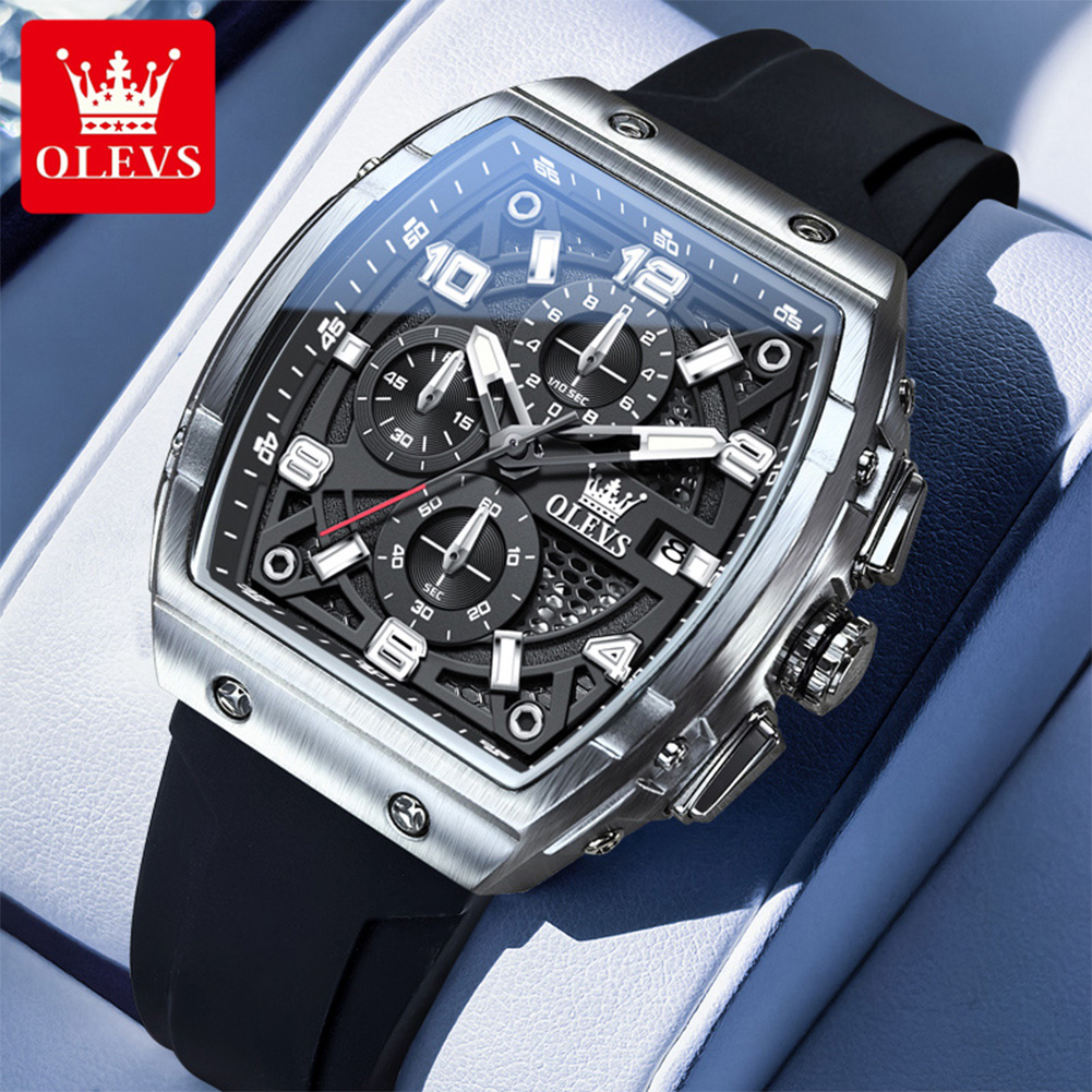 Luxury Watch Mockup - OLEVS ساعات رجالية 2976 موضة فاخرة