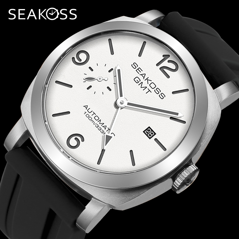 Chronograph Flyback Watch - SEAKOSS 10Bar GMT ساعة ميكانيكية أوتوماتيكية