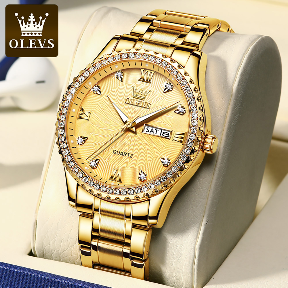Luxury Watch Mockup - ساعة يد رجالية فاخرة من OLEVS