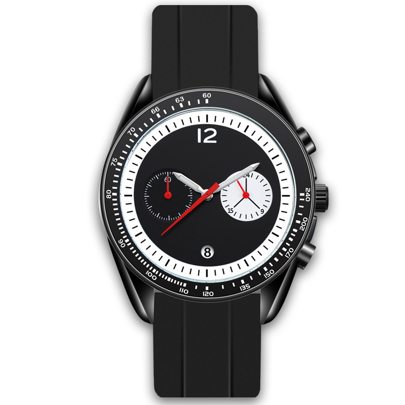 Chronograph Flyback Watch - ساعة كوارتز رجالية متعددة الوظائف بتصميم