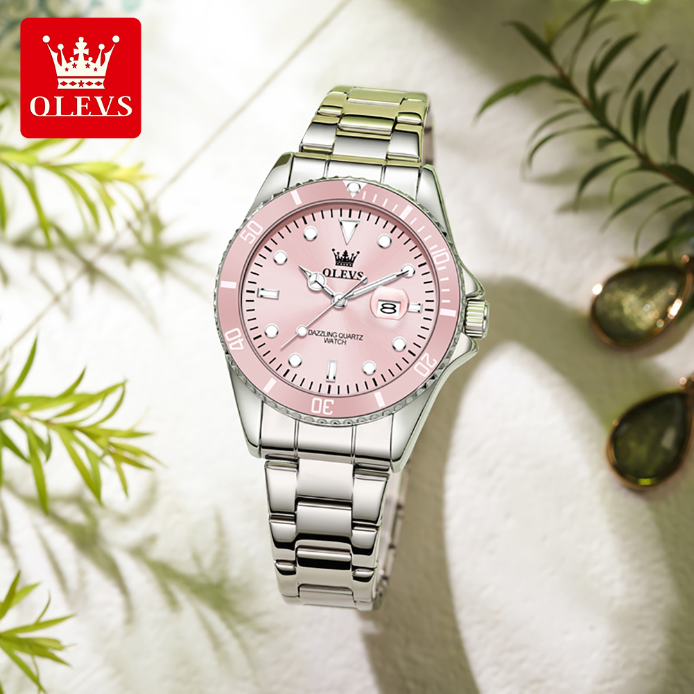 Luxury Watch Female - ساعات OLEVS الفاخرة للنساء كوارتز بحزام