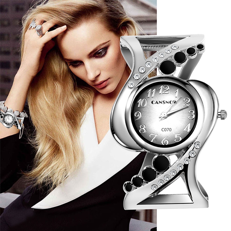 Luxury Watch Female - المرأة الإسورة ساعة اليد كريستال السيدات