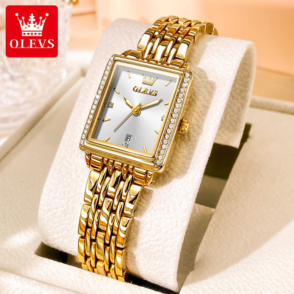 Luxury Watch Logo - ساعة OLEVS 9995 للنساء، ساعة فاخرة