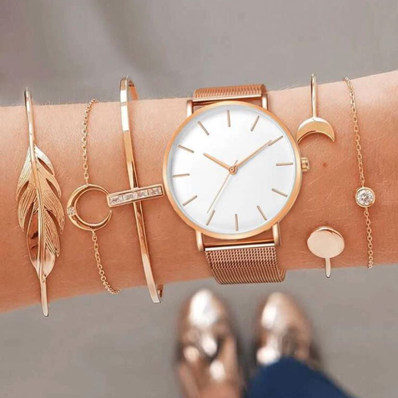 ساعة يد كوارتز نسائية من شبكة  - مراجعة Luxury Watch Female وسعره