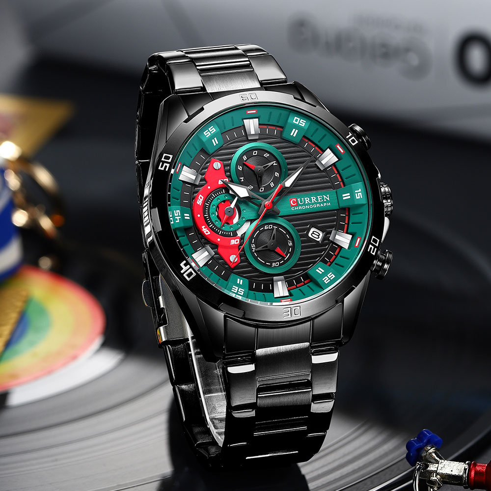 ساعات للرجال CURREN رجل ساعة ا - مراجعة Luxury Watch Mockup وسعره
