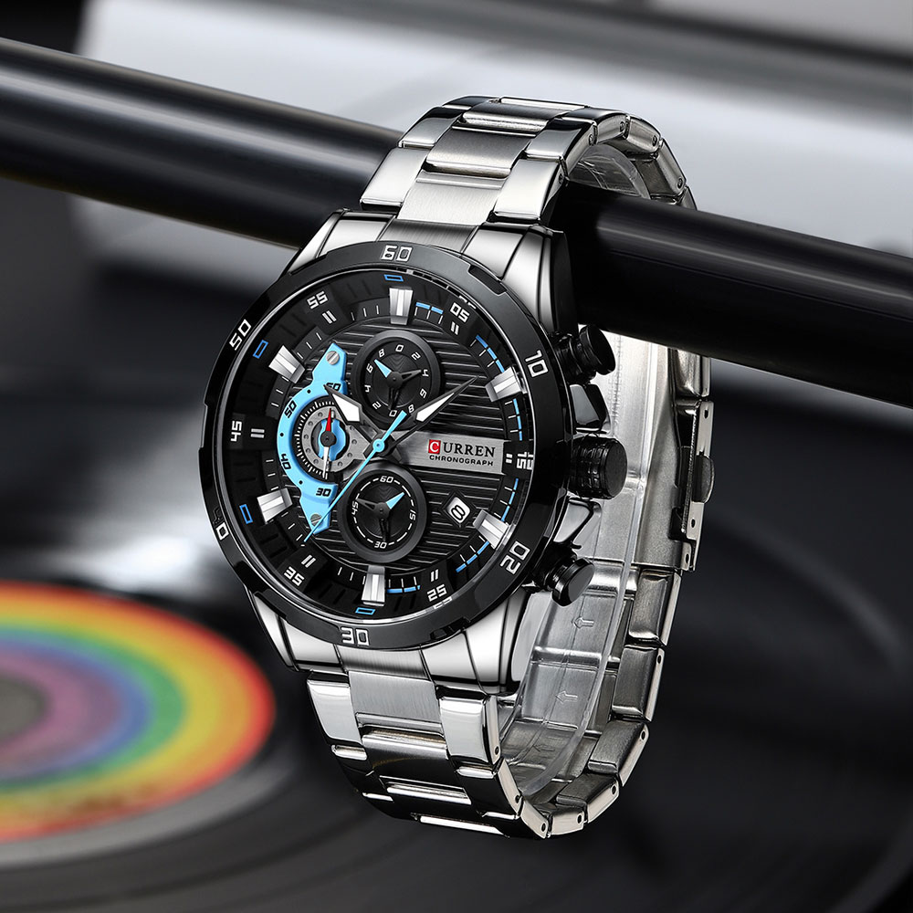 ساعات للرجال CURREN رجل ساعة ا - مراجعة Luxury Watch Mockup وسعره