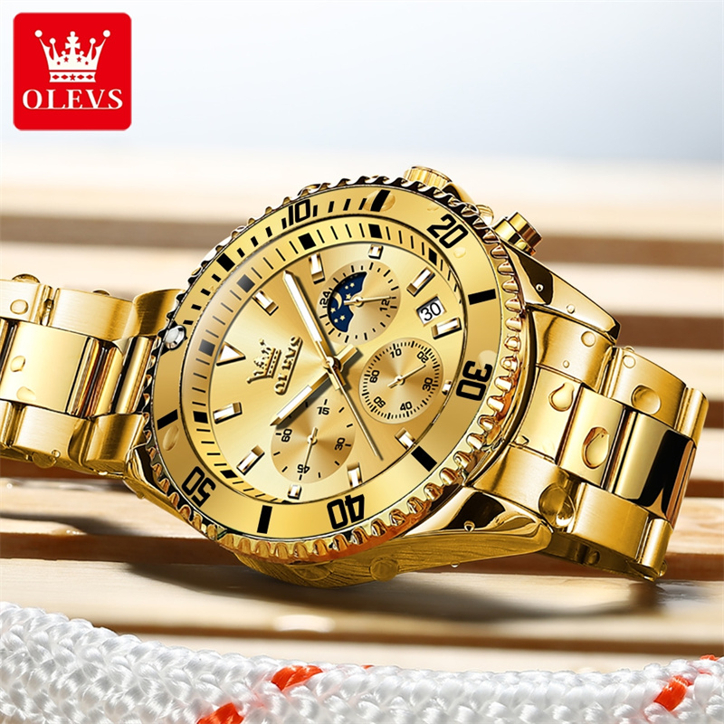 OLEVS مشاهدة الرجال العلامة ال - مراجعة Luxury Watch Mockup وسعره