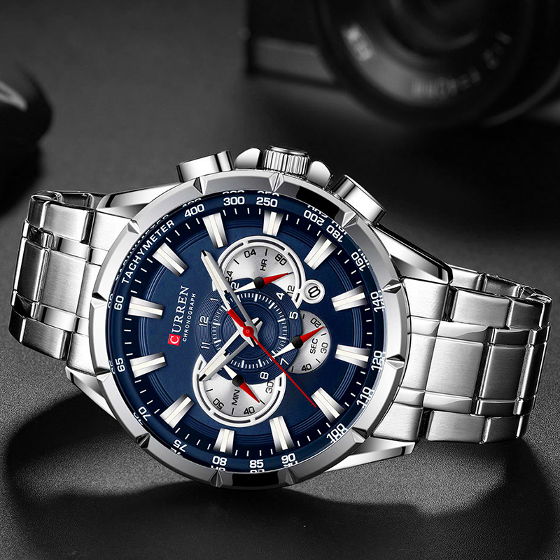 CURREN ساعة معصم الرجال مقاوم  - مراجعة Luxury Watch Mockup وسعره
