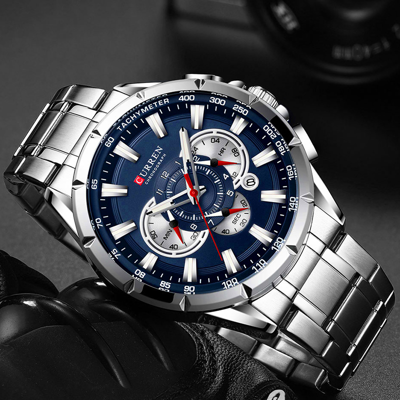 CURREN ساعة معصم الرجال مقاوم  - مراجعة Luxury Watch Mockup وسعره