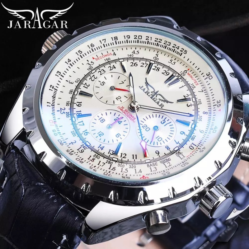 JARAGAR 212 ساعات آلية أوتومات - مراجعة Chronograph Flyback Watch وسعره