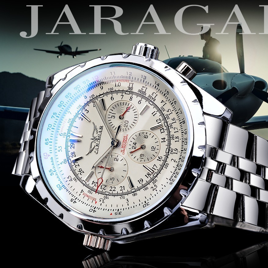 JARAGAR 212 ساعات آلية أوتومات - مراجعة Chronograph Flyback Watch وسعره