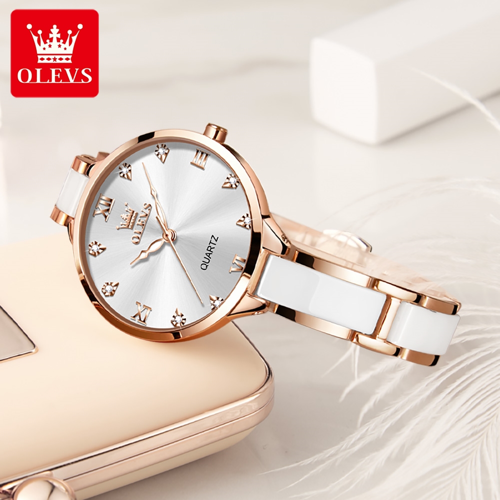 OLEVS 5872 ساعات نسائية كوارتز - مراجعة Luxury Watch Logo وسعره