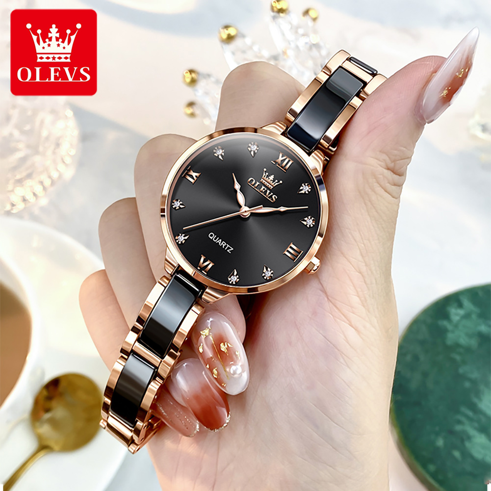 OLEVS 5872 ساعات نسائية كوارتز - مراجعة Luxury Watch Logo وسعره