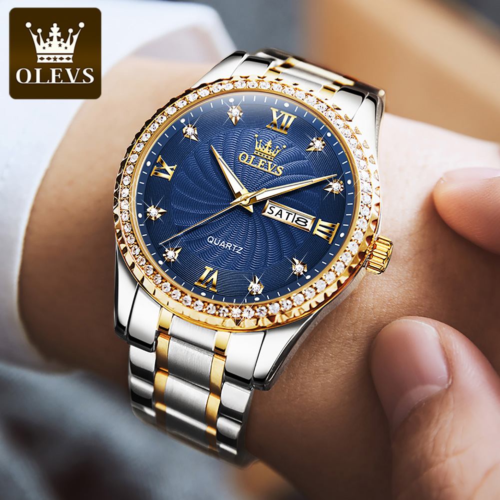ساعة يد رجالية فاخرة من OLEVS  - مراجعة Luxury Watch Mockup وسعره