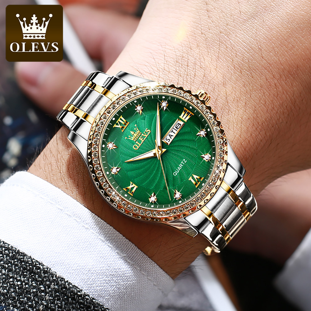 ساعة يد رجالية فاخرة من OLEVS  - مراجعة Luxury Watch Mockup وسعره