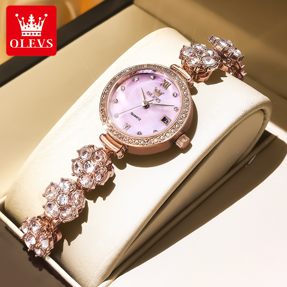 OLEVS ساعات جديدة 5638 امرأة س - مراجعة Luxury Watch Logo وسعره