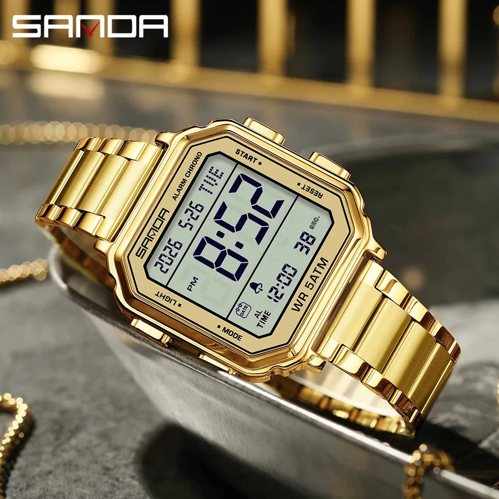 ساعة SANDA 6379 الإلكترونية ال - مراجعة Luxury Watch Tier وسعره