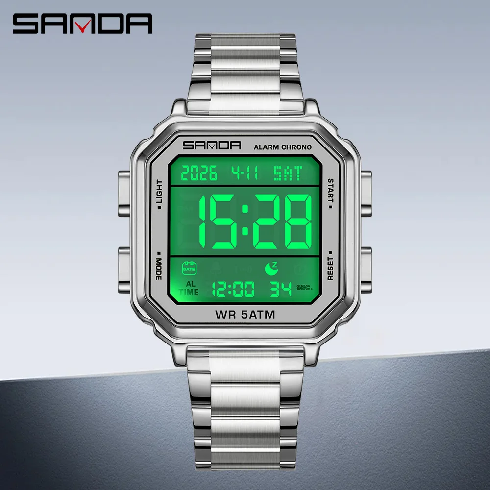 ساعة SANDA 6379 الإلكترونية ال - مراجعة Luxury Watch Tier وسعره