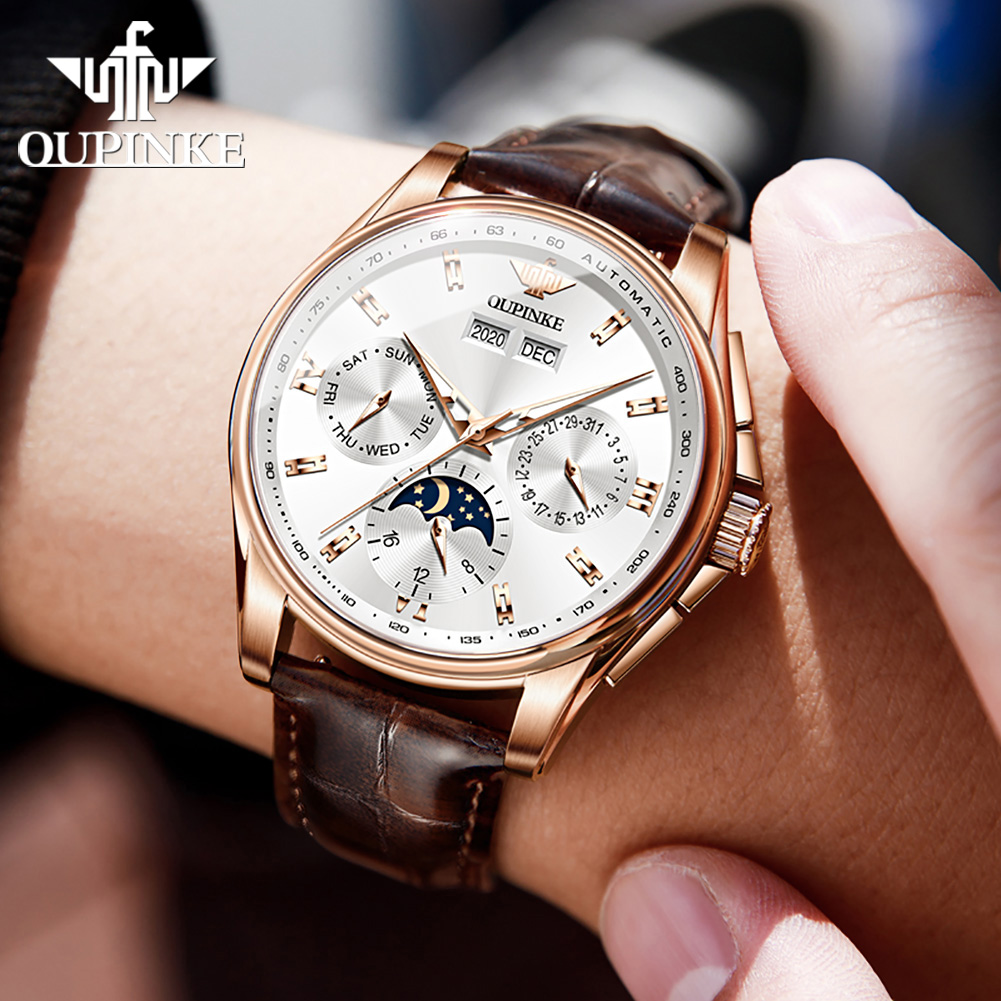 ساعة يد رجالية كلاسيكية OUPINK - مراجعة Chronograph Flyback Watch وسعره