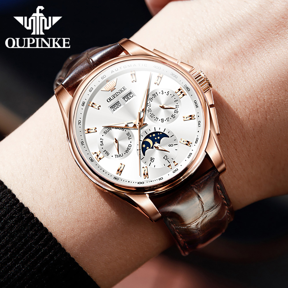 ساعة يد رجالية كلاسيكية OUPINK - مراجعة Chronograph Flyback Watch وسعره