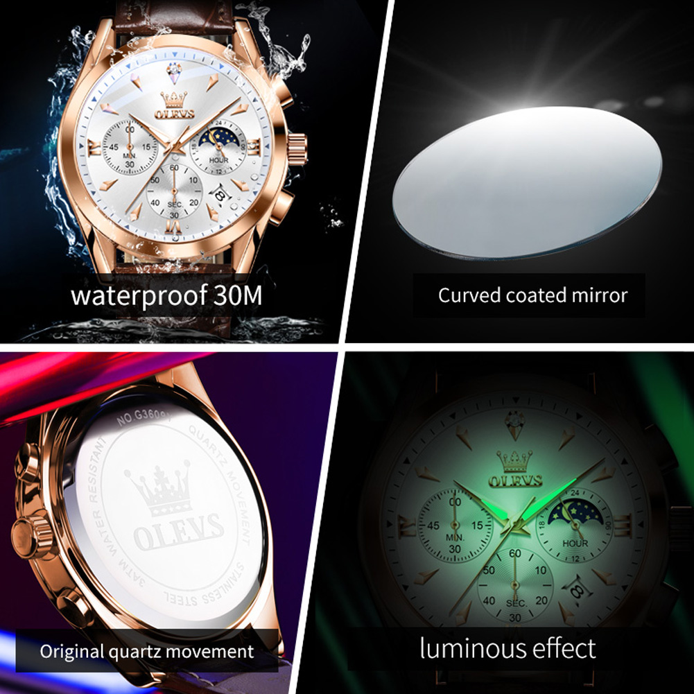 OLEVS العلامة التجارية الجديدة - مراجعة Luxury Watch Mockup وسعره